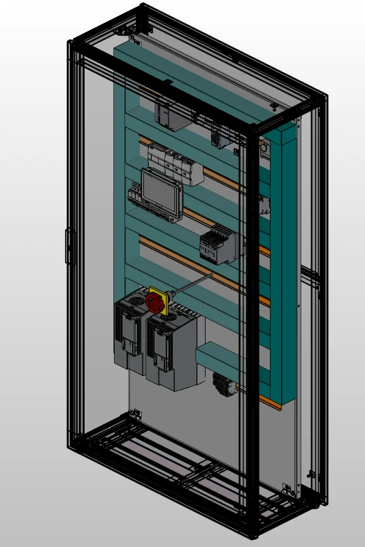 Disseny 3D del mateix armari elèctric